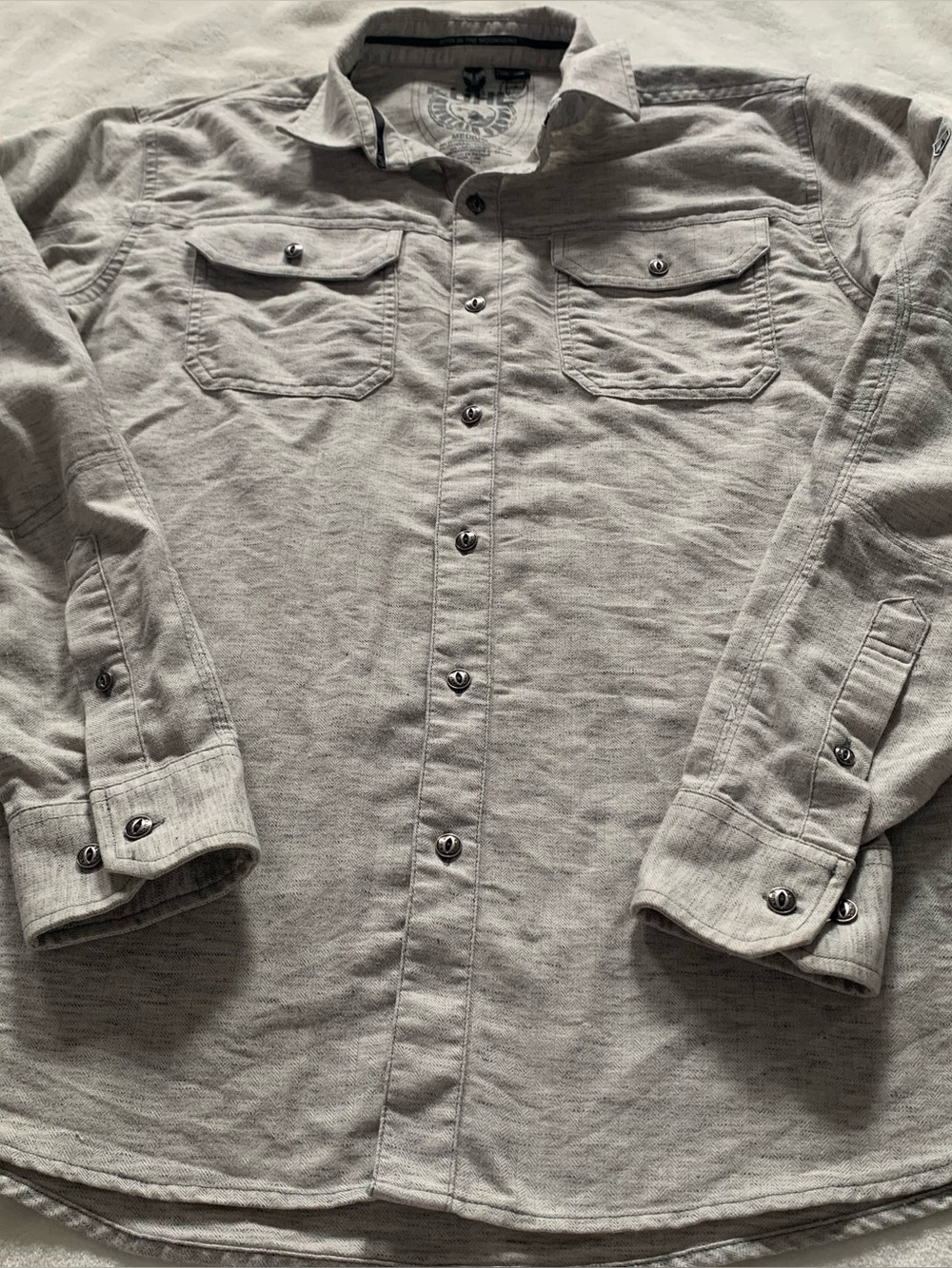 KUHL 5 Panel Long Sleeve Button Up Shirt Size Medium Cotton Linen